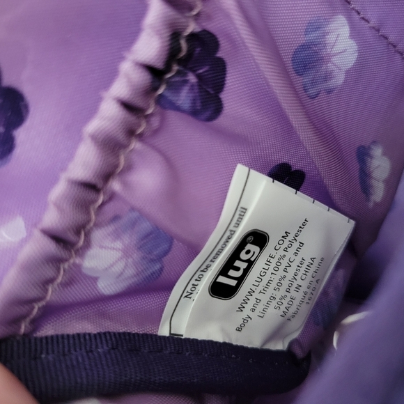 Lug Caddy Purple Tie Dye Stripes Mini Backpack Toiletry Case Hanging Pockets Bag main image 5